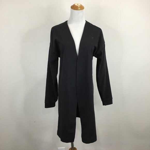 GYMSHARK Whitney Simmons Black Long Sleeve Open Front Cardigan Jacket - Picture 4 of 11
